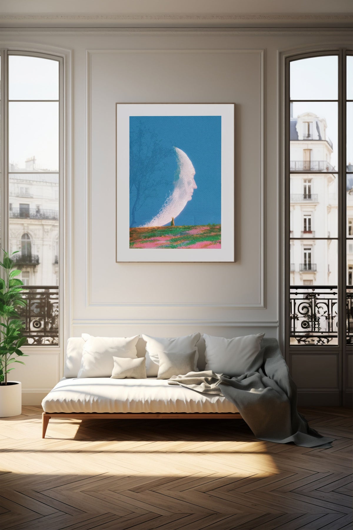 Minor Miracles III — lámina de SpaceRocket enmarcada en un ambiente